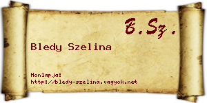Bledy Szelina névjegykártya